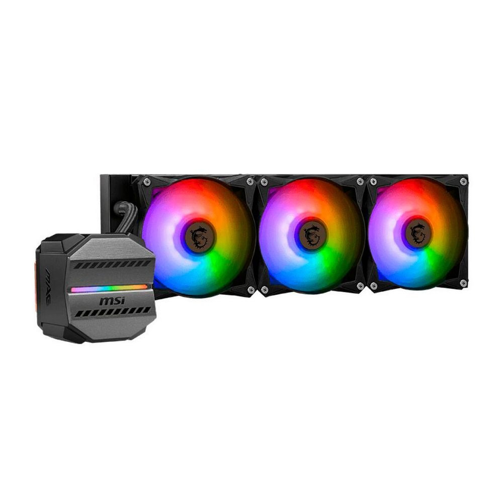 Жидкостная система охлаждения MSI MAG CORELIQUID M360 3x ARGB черный 120мм алюминий+медь 2000rpm 34.