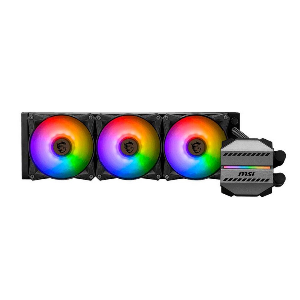 Жидкостная система охлаждения MSI MAG CORELIQUID M360 3x ARGB черный 120мм алюминий+медь 2000rpm 34.