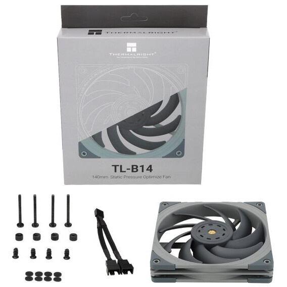 Вентилятор для корпуса Thermalright TL-B14W EXTREM белый, 140 мм, 2000 об/мин, 31.4 дБ, 4 pin