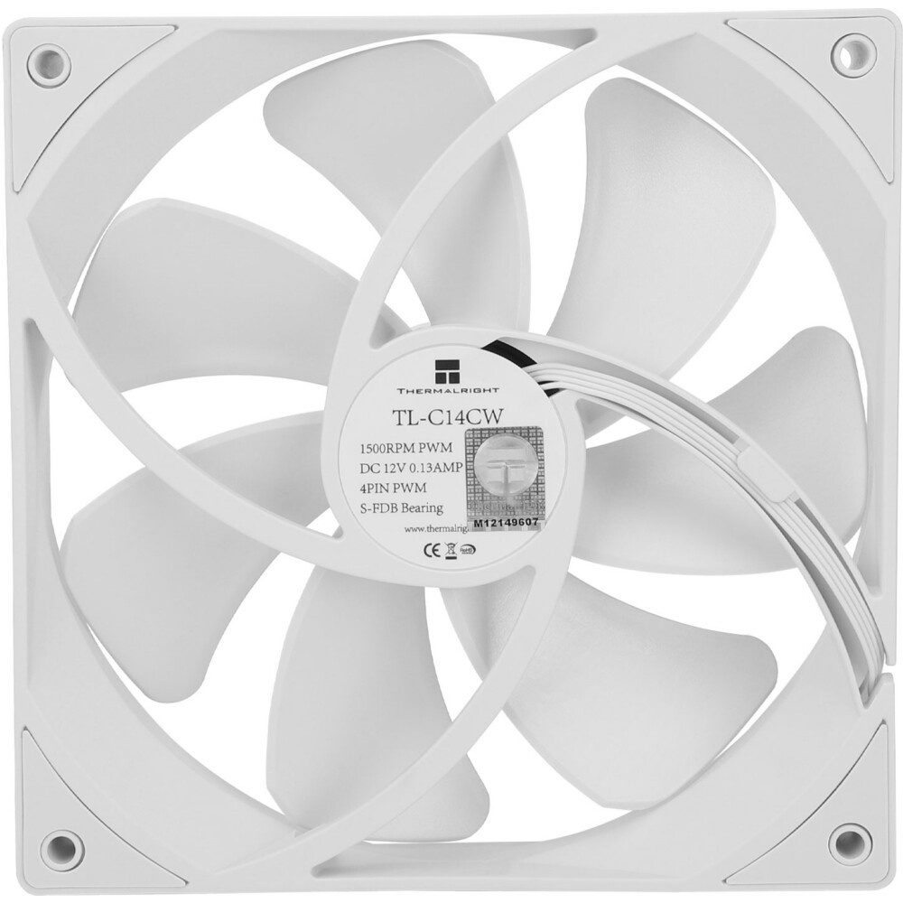 Вентилятор для корпуса Thermalright TL-B14W EXTREM белый, 140 мм, 2000 об/мин, 31.4 дБ, 4 pin