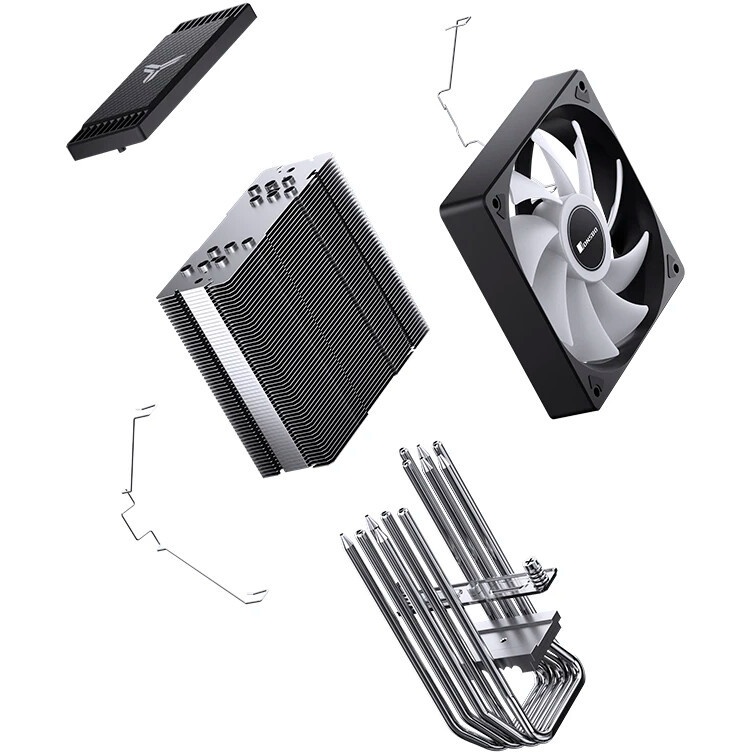Кулер для процессора AeroCool / Formula Cylon 4F белый, 120 мм, алюминий/медь, 1800 об/мин, 26 дБ, 4