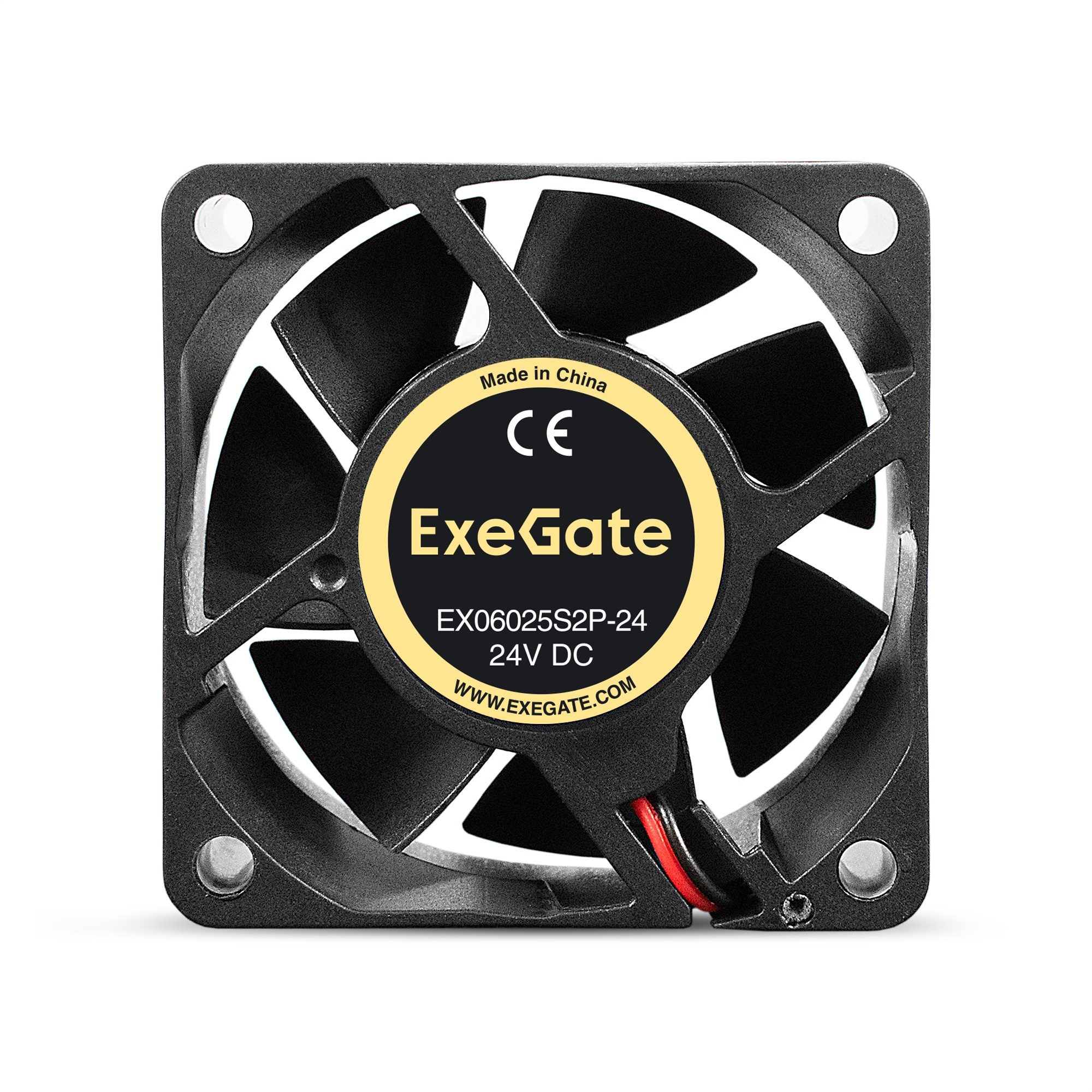 Вентилятор для корпуса ExeGate EX06025S2P-24 черный, 60 мм, 5000 об/мин, 34.5 дБ, 2 pin