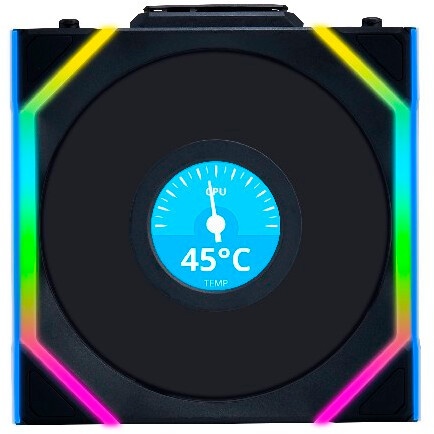 Вентилятор для корпуса Lian Li Uni Fan TL 120 LCD Reverse ARGB черный, 120 мм, 1900 об/мин, 31 дБ, 7