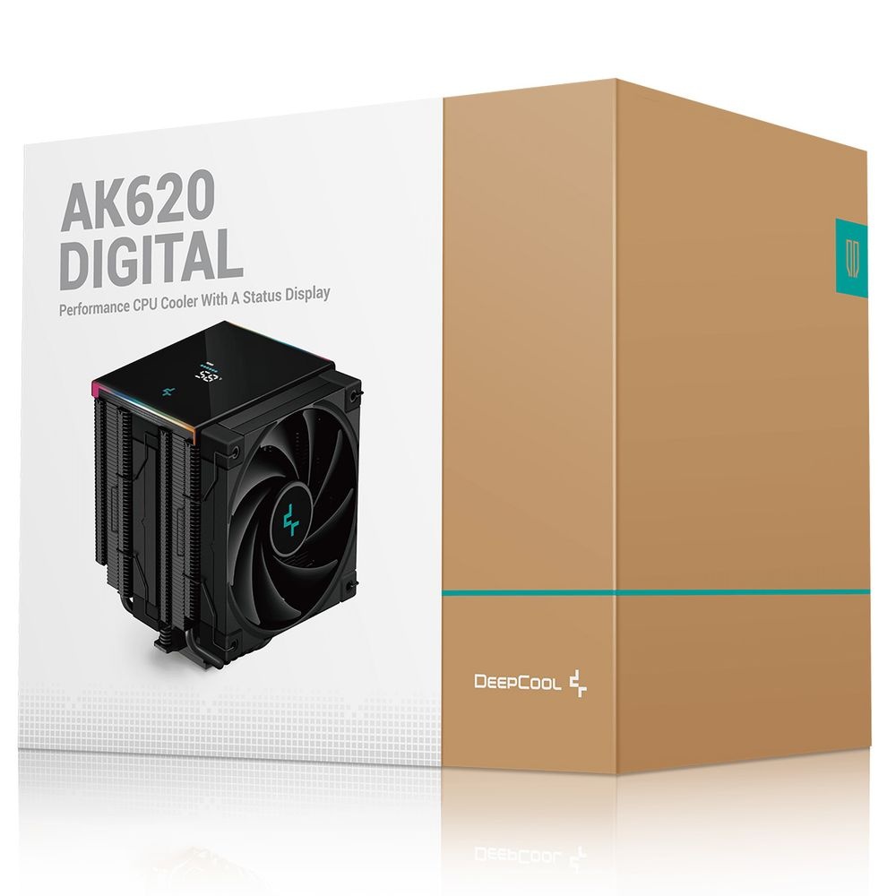 Кулер для процессора DEEPCOOL AK620 DIGITAL черный, 120 мм, алюминий/медь, 1850 об/мин, 28 дБ, 4 pin
