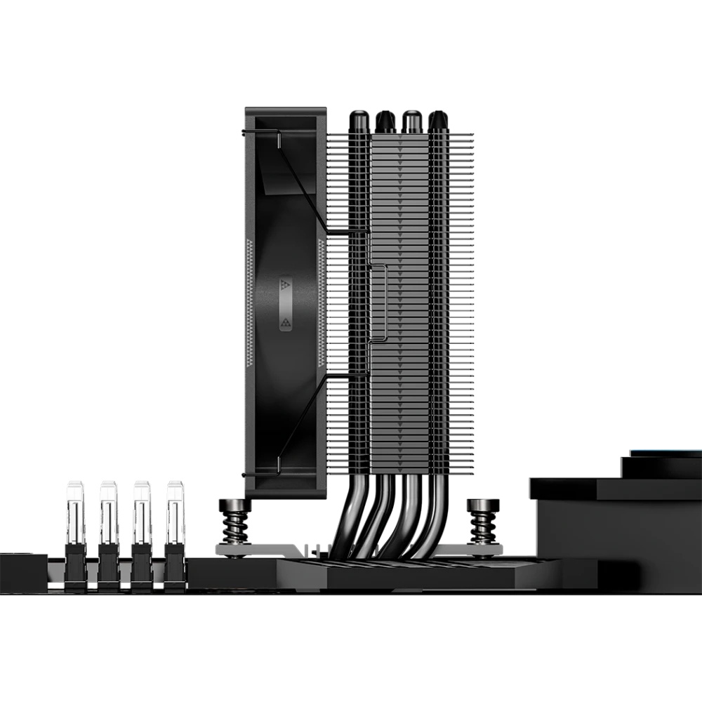 Устройство охлаждения (кулер) PcCooler RT400 BK Soc-AM5/AM4/1200/1700/1851 черный 4-pin 32dB Al+Cu 2