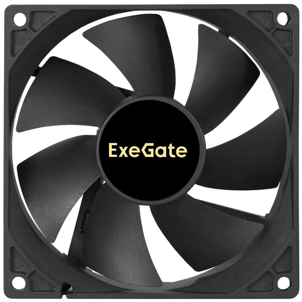 Вентилятор для корпуса ExeGate EX09225H3P черный, 92 мм, 2000 об/мин, 27 дБ, 3 pin