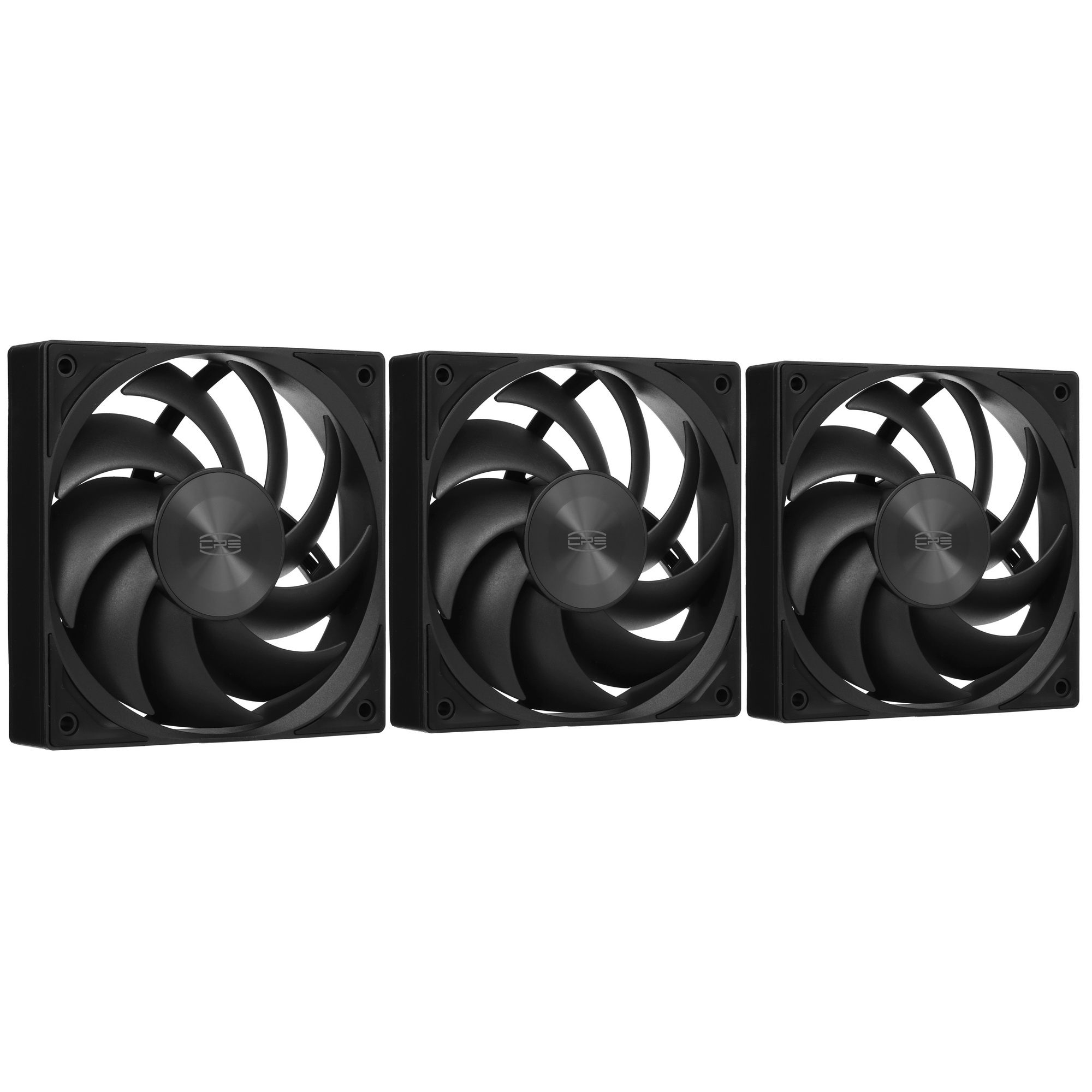 Кулер для ПК PCCooler F5R120 BK 3IN1 черный (120x120x25mm, 4-pin PWM, 46CFM, 26.88dBA, 1800RPM, 3pcs