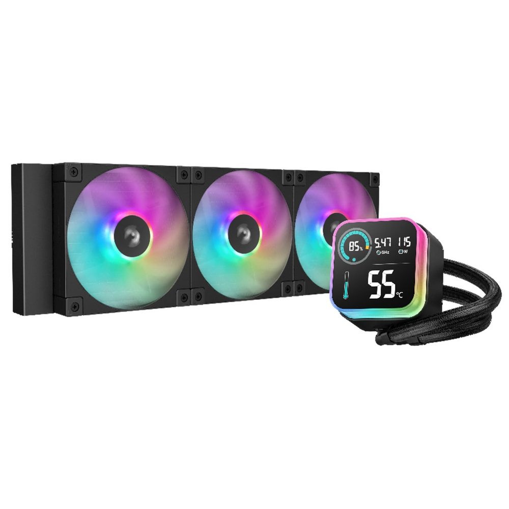 Система жидкостного охлаждения DEEPCOOL LQ360 черный, 120 мм, алюминий/медь, 2400 об/мин, 38.71 дБ,