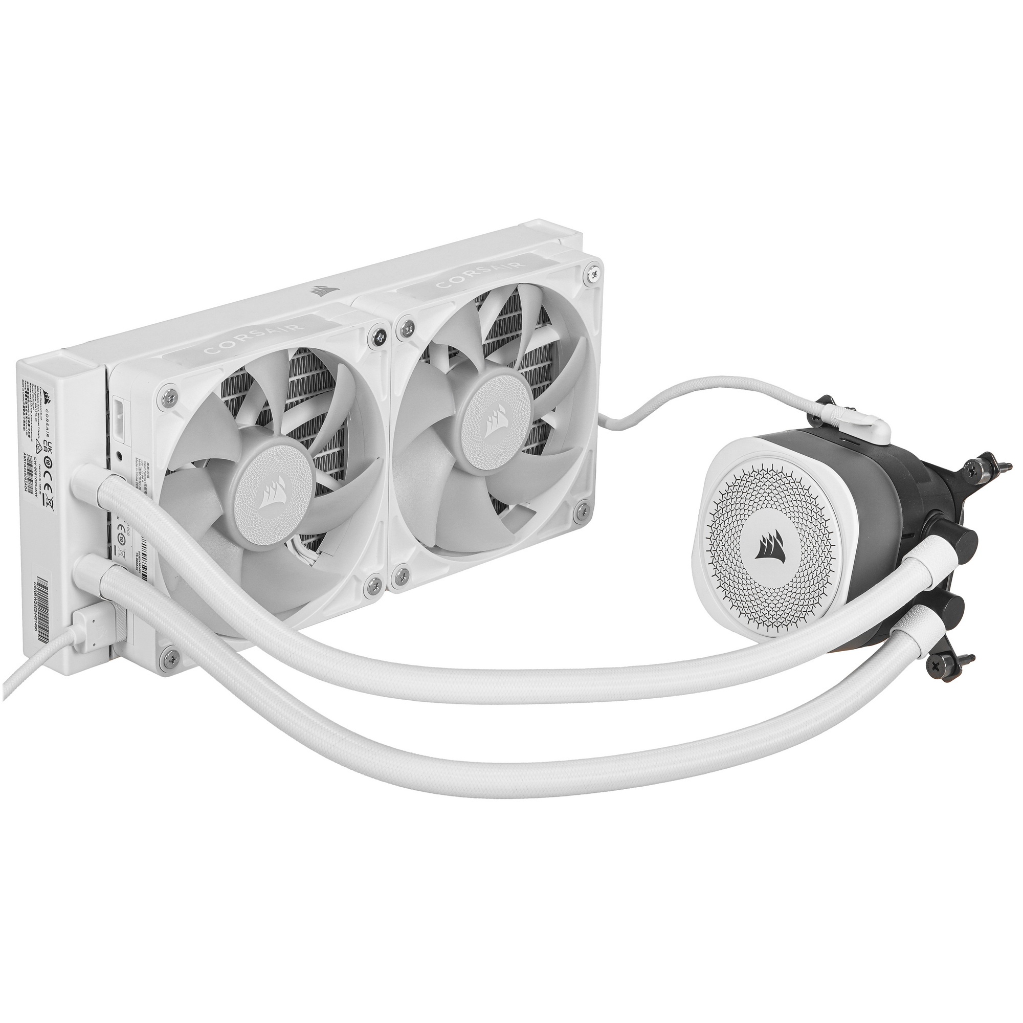 Система жидкостного охлаждения Corsair iCUE LINK TITAN 240 RX RGB (240mm, White, RGB/ Fans: 2x120mm,