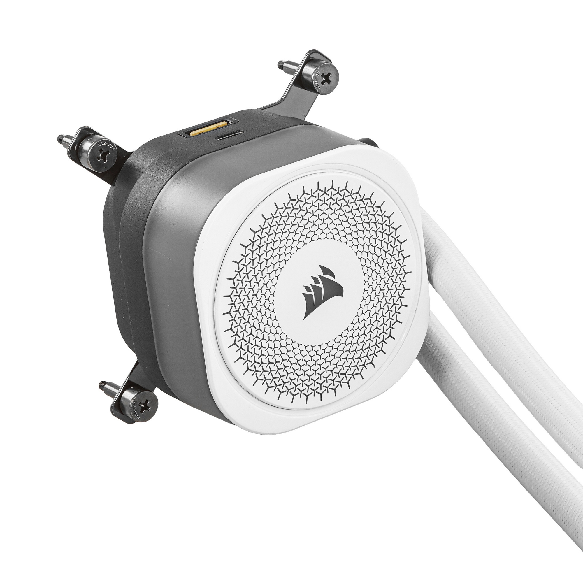 Система жидкостного охлаждения Corsair iCUE LINK TITAN 240 RX RGB (240mm, White, RGB/ Fans: 2x120mm,