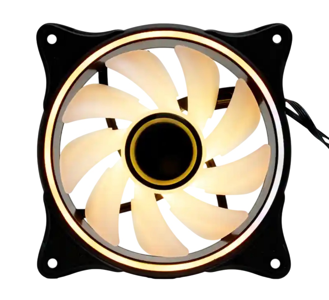 Кулер для ПК Case Cooler HSPD FN027R Black (120x120x25mm, 4-pin PWM, ARGB, 48.6CFM, 30.1dBA, 1500RPM
