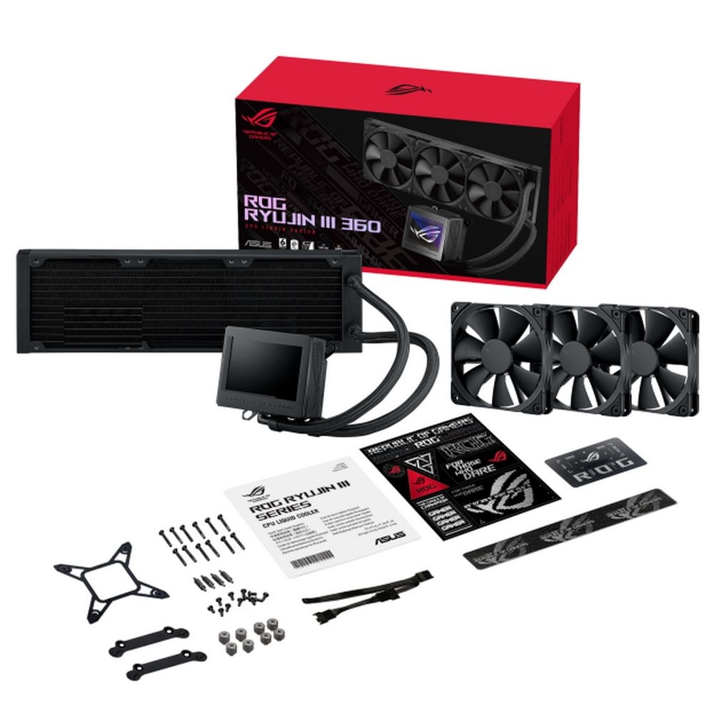 Жидкостная система охлаждения ASUS ROG RYUJIN III 360 90RC00L0-M0UAY0 черный 120мм алюминий+медь 200