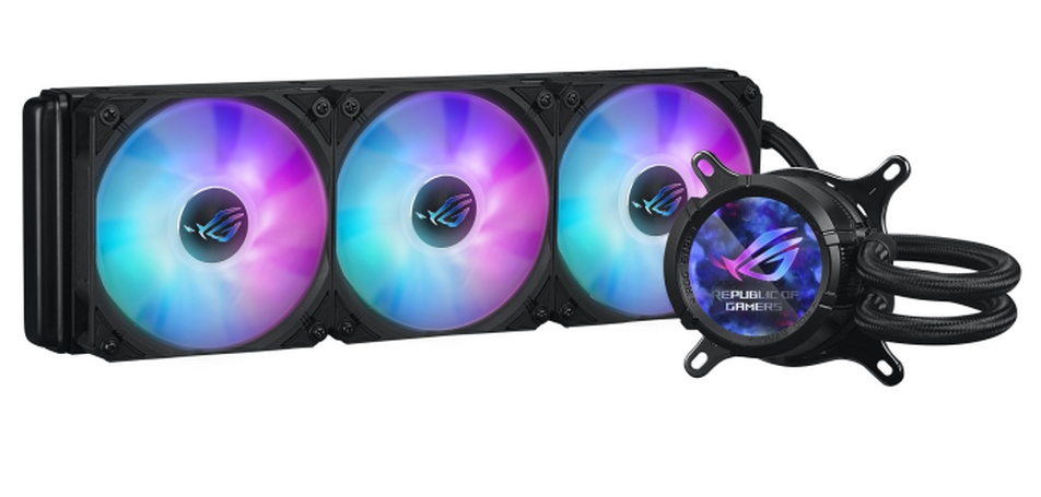 Жидкостная система охлаждения ASUS ROG STRIX LC III 360 ARGB LCD 90RC00W1-M0UAY0 черный 120мм алюмин