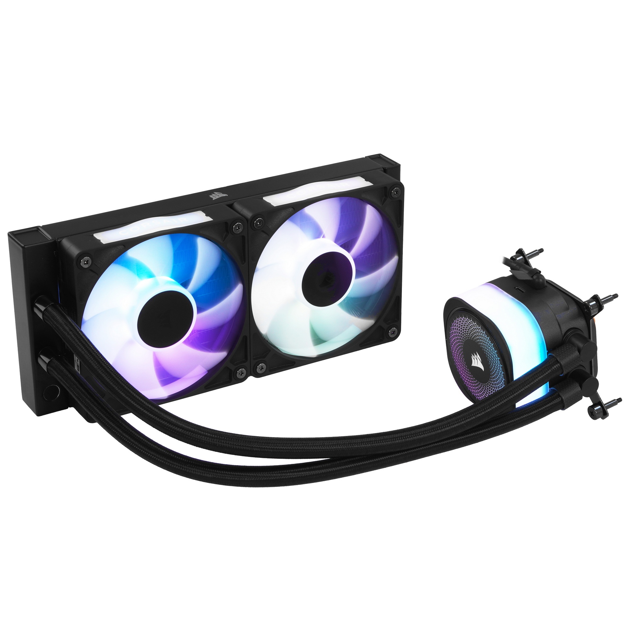Система жидкостного охлаждения Corsair iCUE LINK TITAN 240 RX RGB (240mm, Black, RGB/ Fans: 2x120mm,