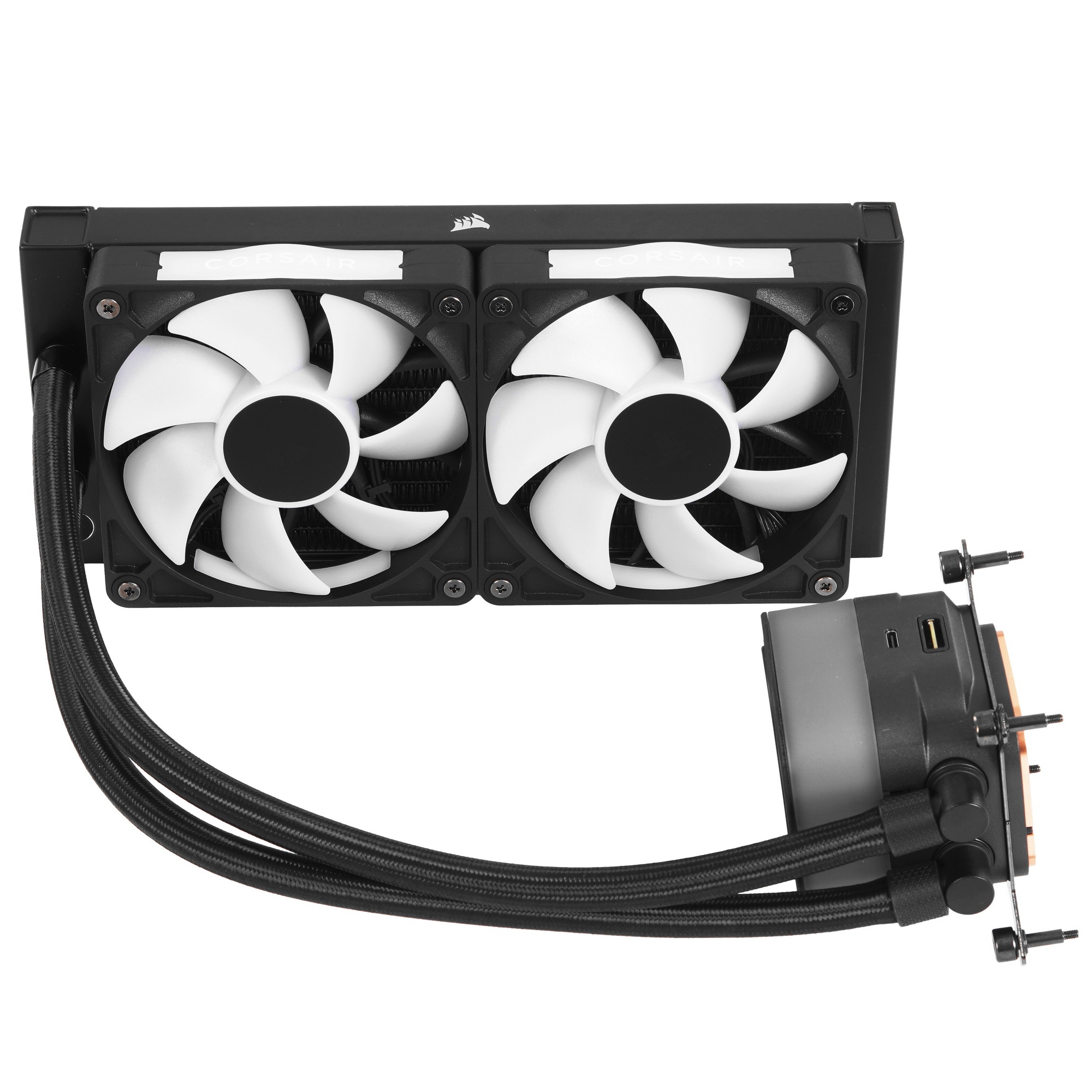 Система жидкостного охлаждения Corsair iCUE LINK TITAN 240 RX RGB (240mm, Black, RGB/ Fans: 2x120mm,