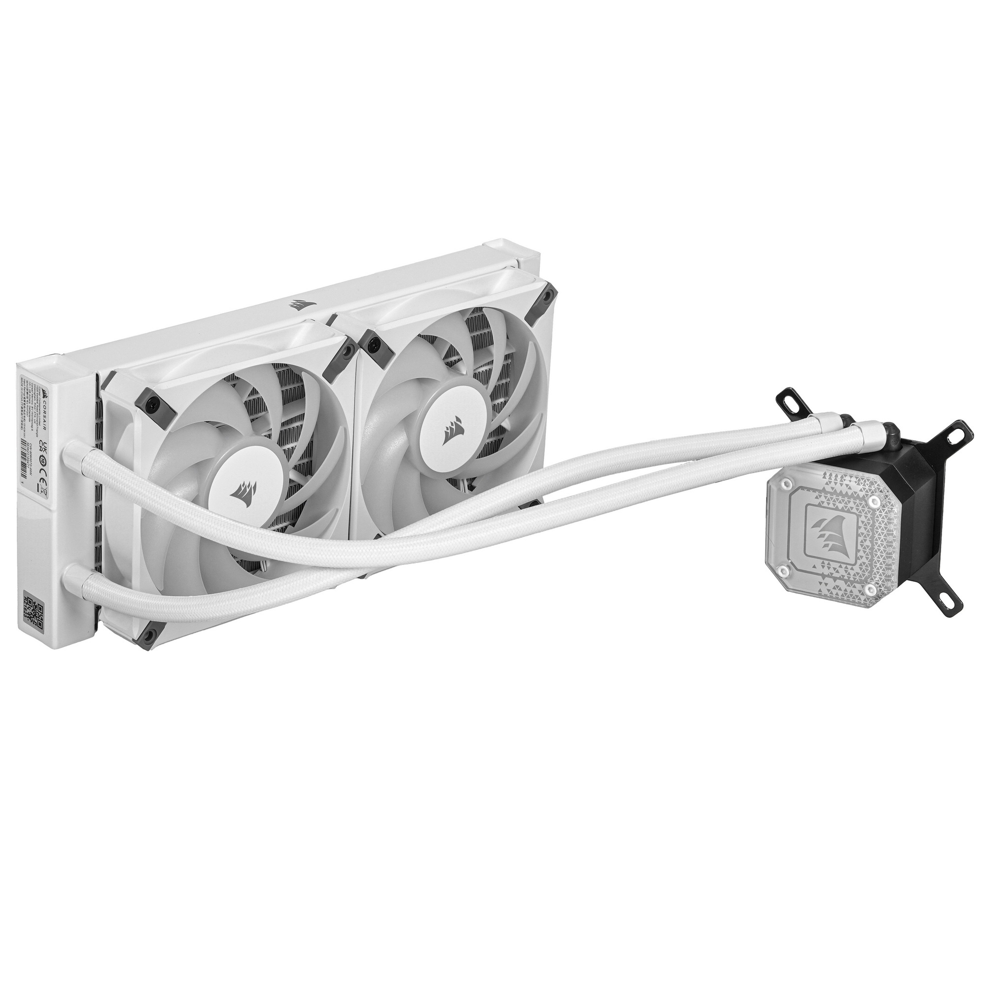 Система жидкостного охлаждения Corsair iCUE H100i ELITE CAPELLIX XT (240mm, White, RGB/ Fans: 2x120m