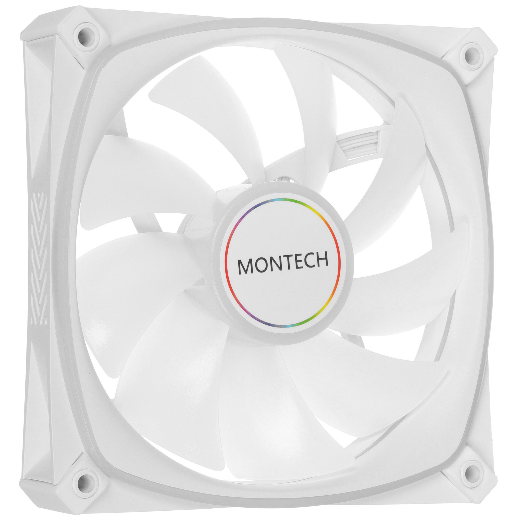Вентилятор для корпуса MONTECH AX120 PWM белый, 120 мм, 1600 об/мин, 27 дБ, 4 pin