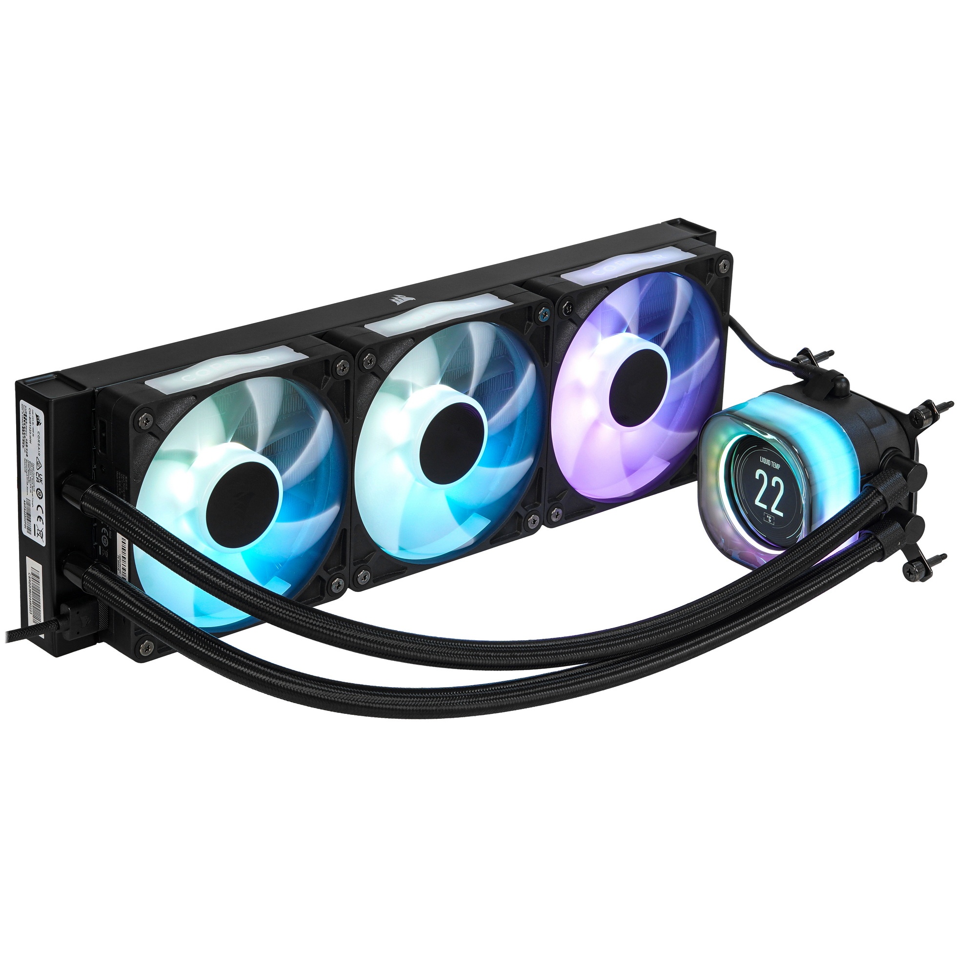 Система жидкостного охлаждения Corsair iCUE LINK TITAN 360 RX LCD (360mm, Black, RGB/ Fans: 3x120mm,