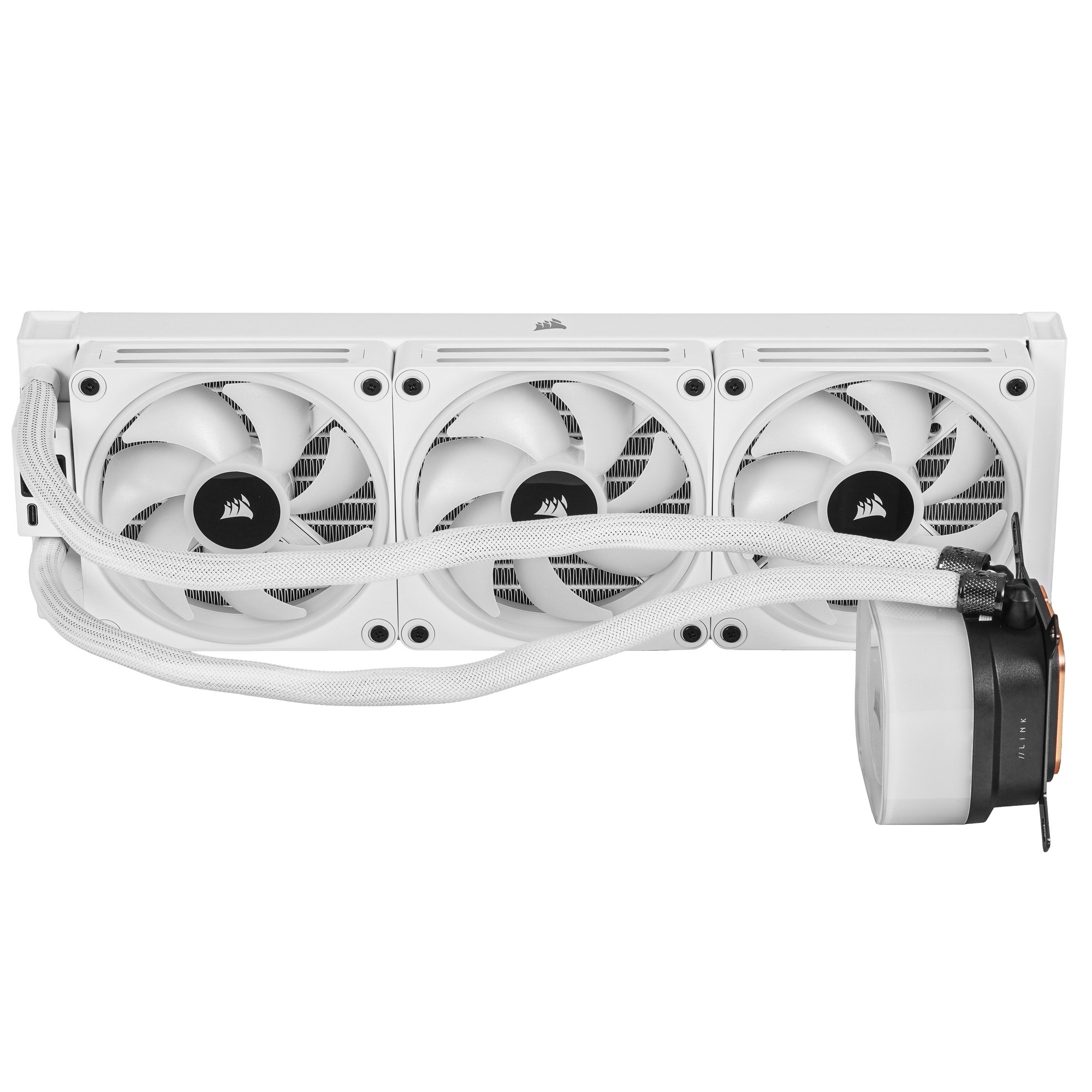 Система жидкостного охлаждения Corsair iCUE LINK H150i RGB (360mm, White, RGB/ Fans: 3x120mm, 63.1CF