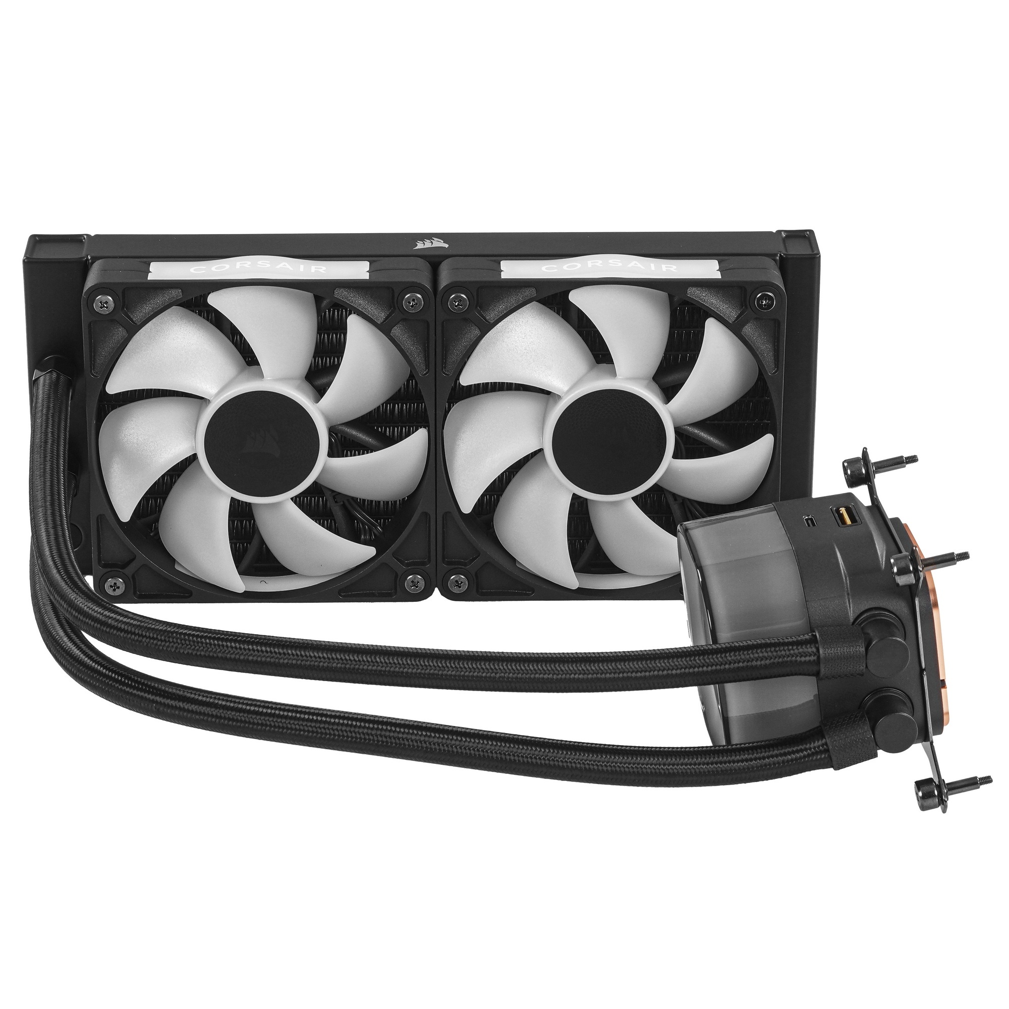 Система жидкостного охлаждения Corsair iCUE LINK TITAN 240 RX LCD (240mm, Black, RGB/ Fans: 2x120mm,