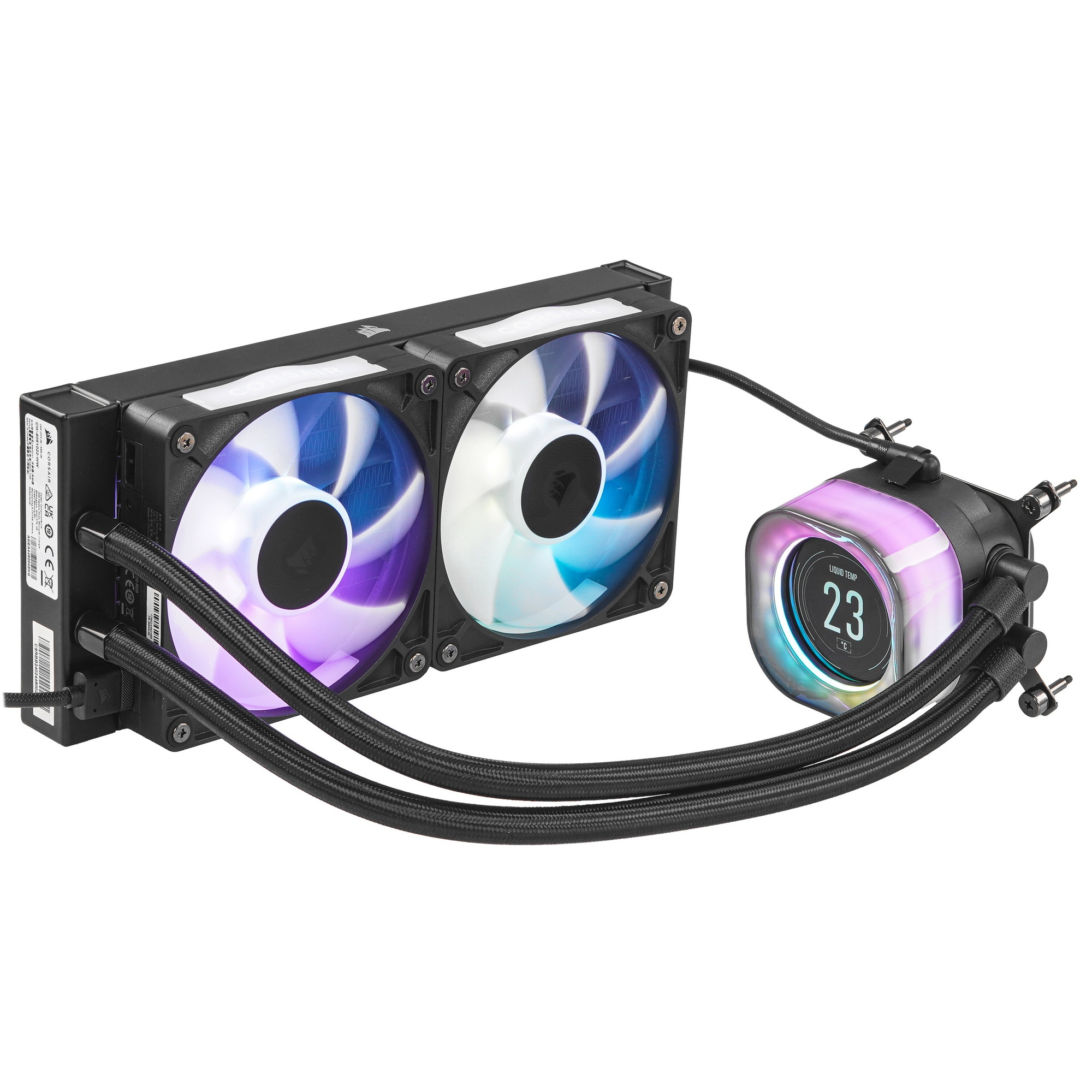 Система жидкостного охлаждения Corsair iCUE LINK TITAN 240 RX LCD (240mm, Black, RGB/ Fans: 2x120mm,
