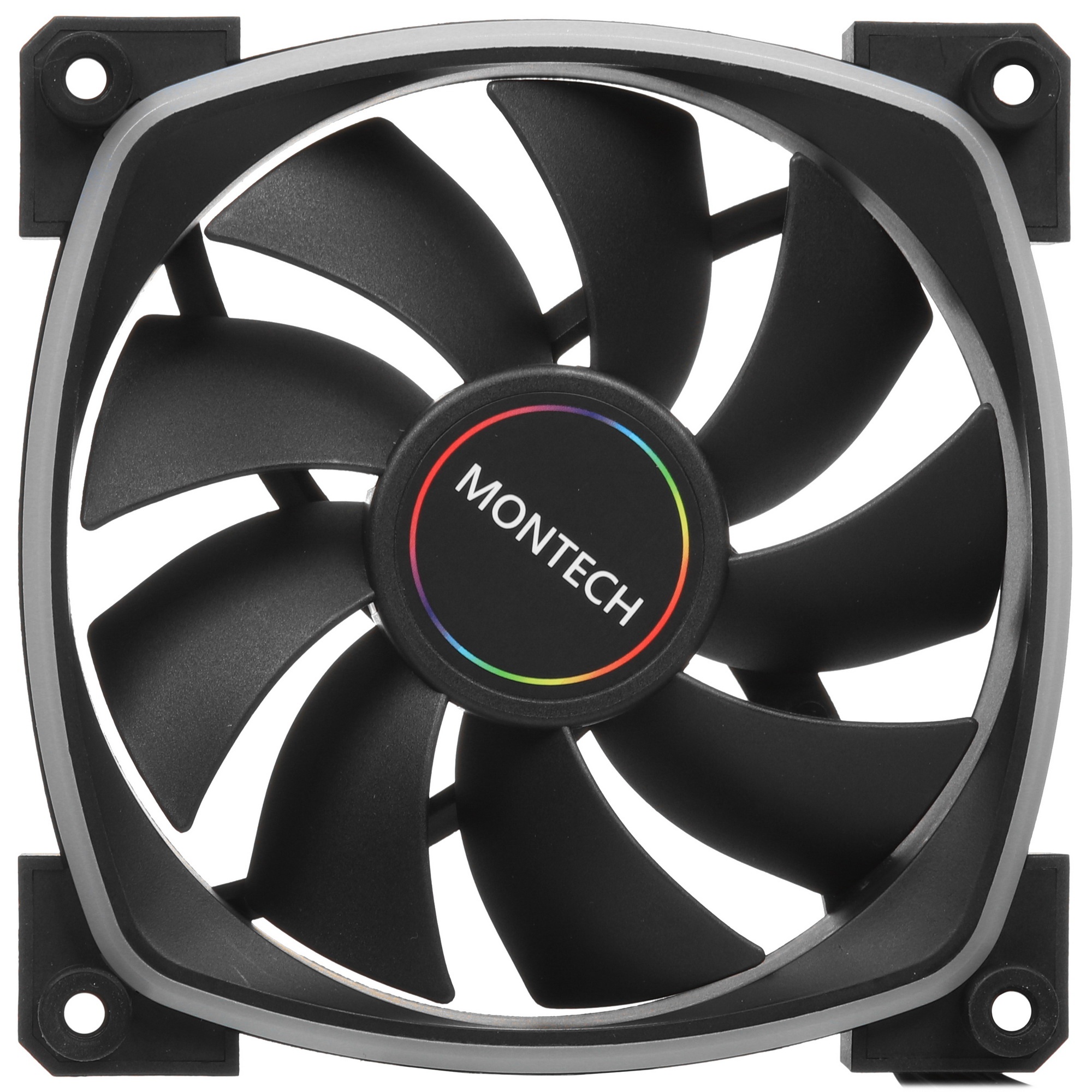Вентилятор для корпуса Montech AX120 ARGB 120х120x25 черный 4-pin 27дБ (упак.:3шт) (AX120 PWM BLACK