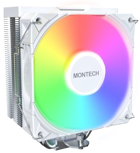Устройство охлаждения(кулер) Montech NX400 ARGB Soc-AM5/AM4/1200/1700/1851 белый 4-pin 34.17dB Al+Cu