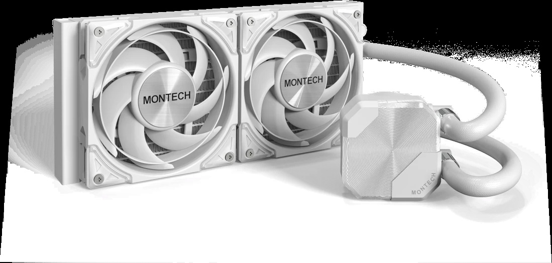 Система водяного охлаждения Montech HyperFlow Silent 240 Soc-AM5/AM4/1200/1700/1851 белый 4-pin 24.8