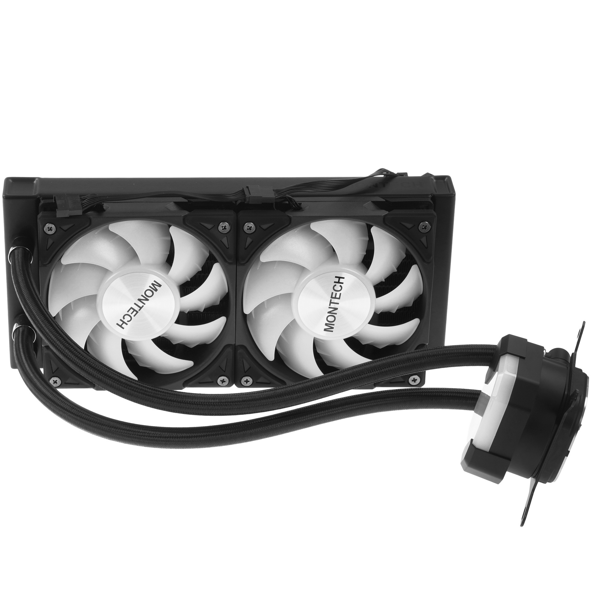 Система водяного охлаждения Montech HyperFlow Silent 240 Soc-AM5/AM4/1200/1700/1851 черный 4-pin 24.