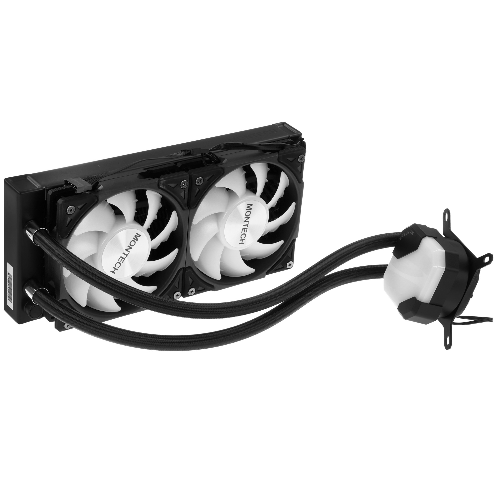 Система водяного охлаждения Montech HyperFlow Silent 240 Soc-AM5/AM4/1200/1700/1851 черный 4-pin 24.