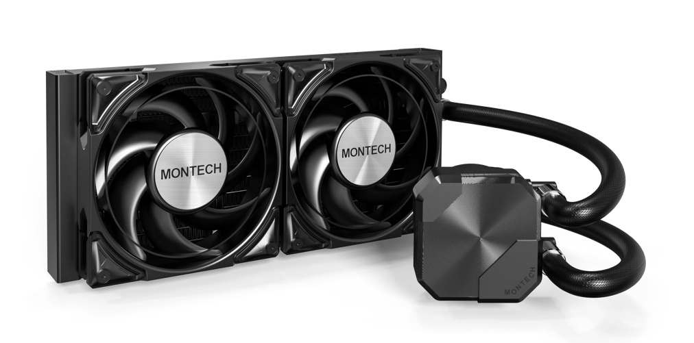 Система водяного охлаждения Montech HyperFlow Silent 240 Soc-AM5/AM4/1200/1700/1851 черный 4-pin 24.
