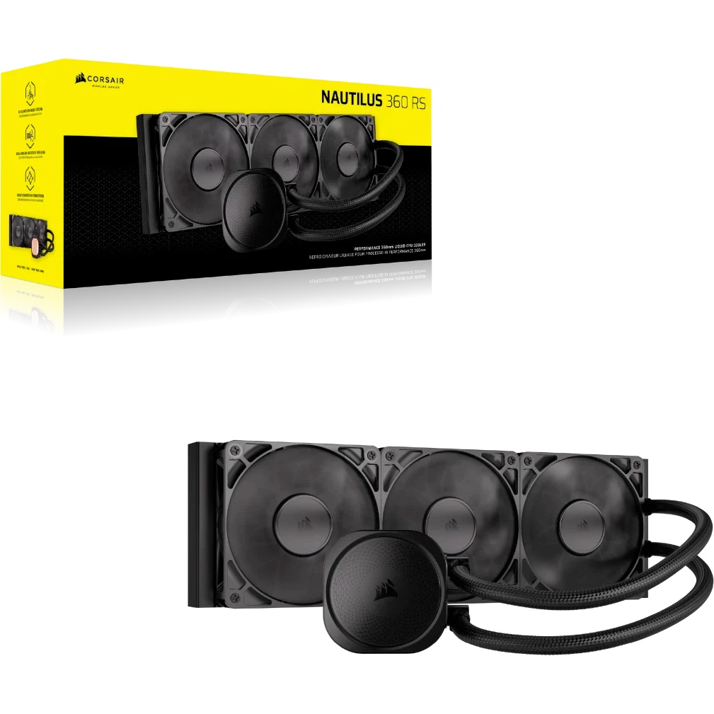 Система жидкостного охлаждения Water Cooling System Corsair NAUTILUS 360 ARGB (360mm, Black, Fans: 3
