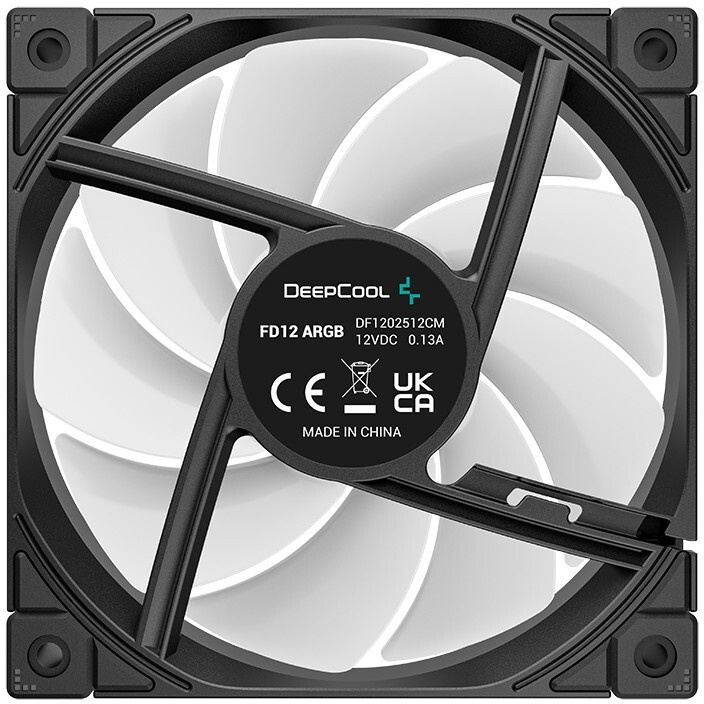 Вентилятор для корпуса Deepcool CG530 FAN BKR REVERSE ( PWM, ARGB, черный, 800-1600об/мин, 120мм) Bu