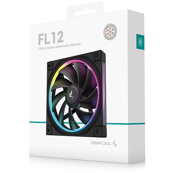 Вентилятор для корпуса Deepcool CG530 FAN BK (PWM, ARGB, черный, 800-1600об/мин, 120мм) Bulk