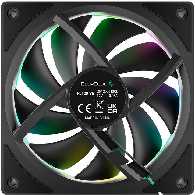Вентилятор для корпуса Deepcool CG530 FAN BK (PWM, ARGB, черный, 800-1600об/мин, 120мм) Bulk