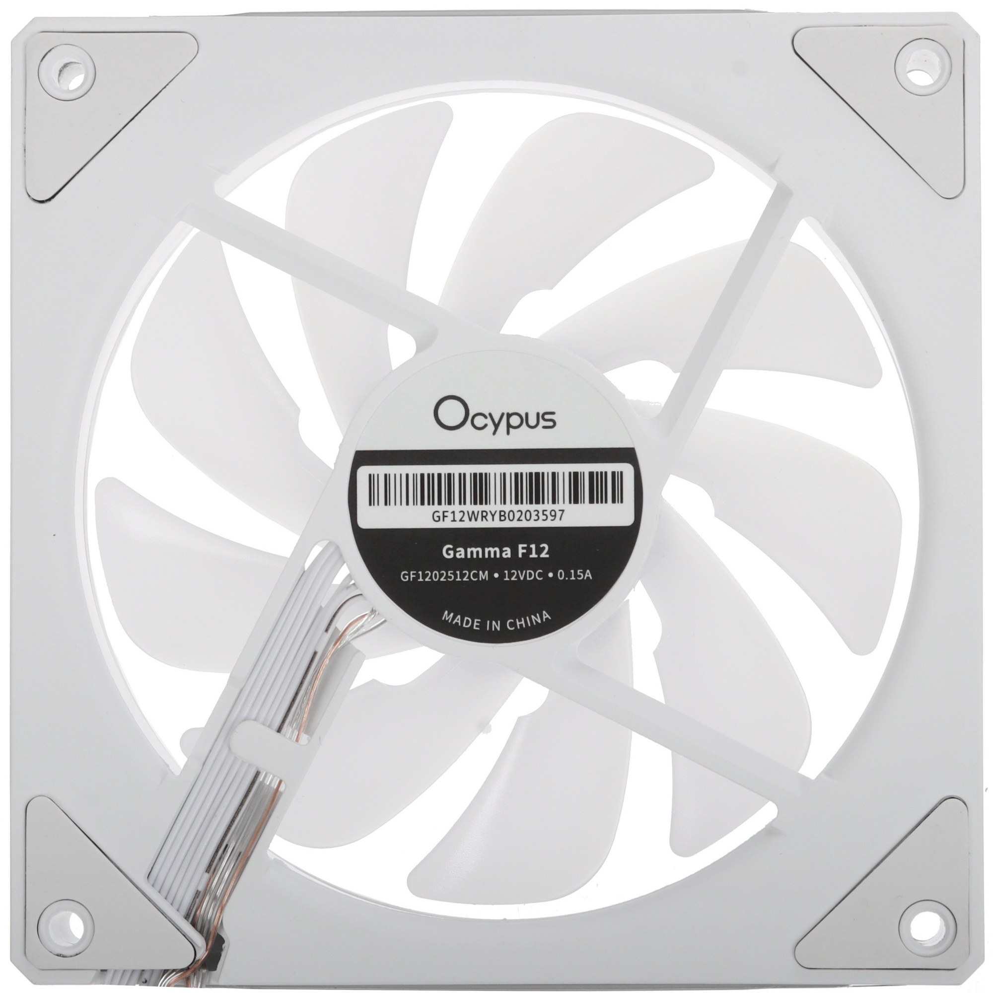 Вентилятор для корпуса Ocypus Gamma F12 ARGB REVERSE BLADE WH (Gamma-F12-WH1AM01X-GL)