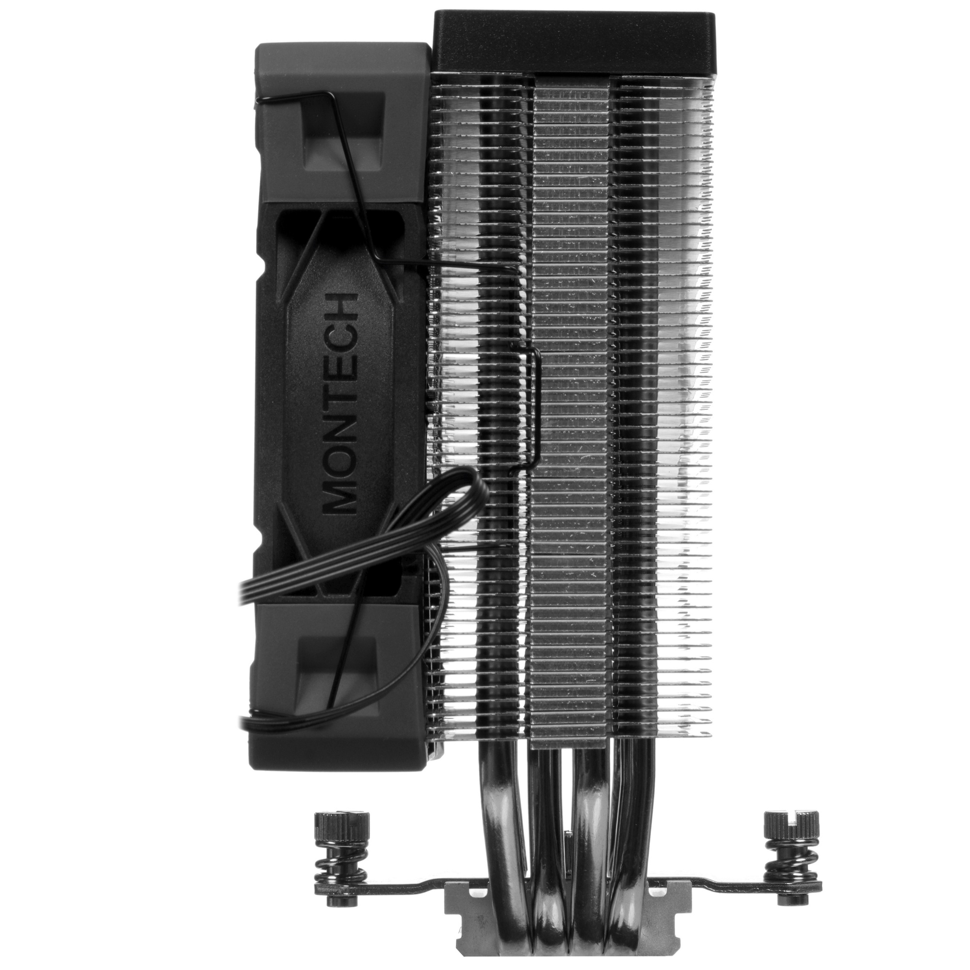 Устройство охлаждения(кулер) Montech NX400 ARGB Soc-AM5/AM4/1200/1700/1851 черный 4-pin 34.17dB Al+C