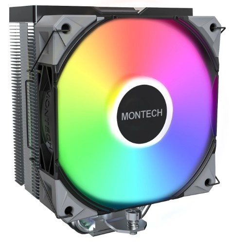 Устройство охлаждения(кулер) Montech NX400 ARGB Soc-AM5/AM4/1200/1700/1851 черный 4-pin 34.17dB Al+C