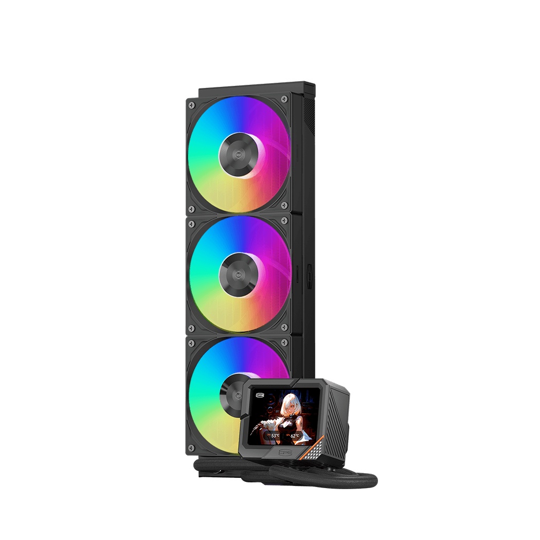Система жидкостного охлаждения Water Cooling System PCCooler GT360 ARGB Display BK (310W, 360mm, LED
