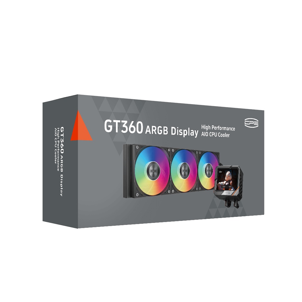 Система жидкостного охлаждения Water Cooling System PCCooler GT360 ARGB Display BK (310W, 360mm, LED