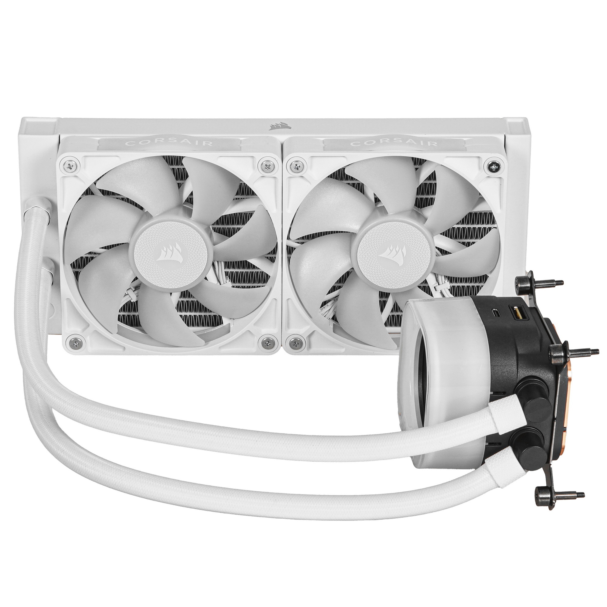 Система жидкостного охлаждения Water Cooling System Corsair iCUE LINK TITAN 240 RX LCD (240mm, White