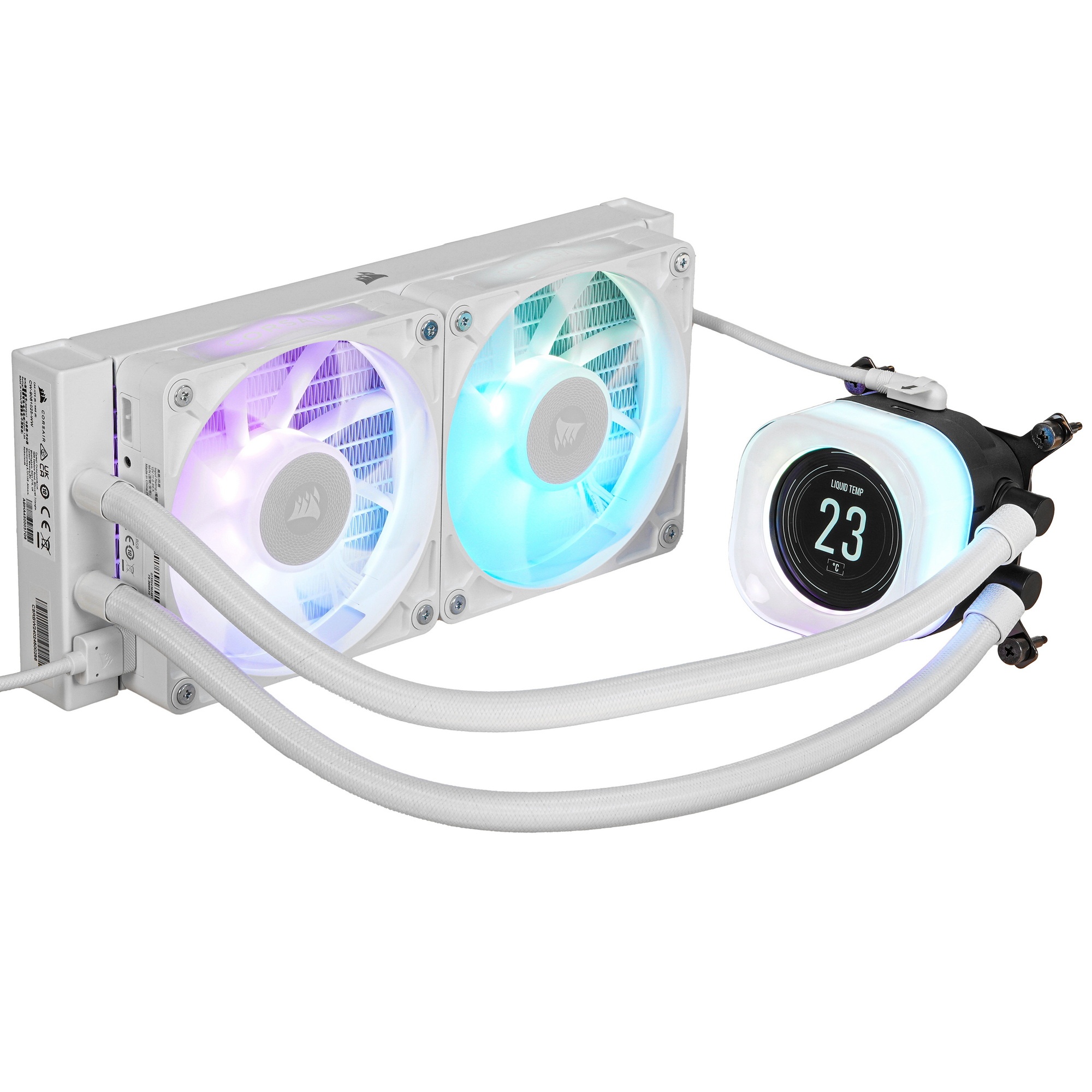Система жидкостного охлаждения Water Cooling System Corsair iCUE LINK TITAN 240 RX LCD (240mm, White