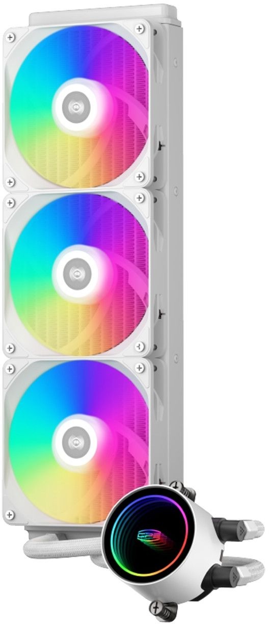 Система охлаждения/ PCCooler DA360 ARGB WH (280W, 360mm, White, ARGB/ Fans: 3x120mm, 72.1CFM, 33.8dB