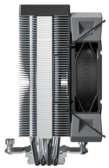 Устройство охлаждения(кулер) Montech NX400 Soc-AM5/AM4/1200/1700/1851 черный 4-pin 34.17dB Al+Cu 220
