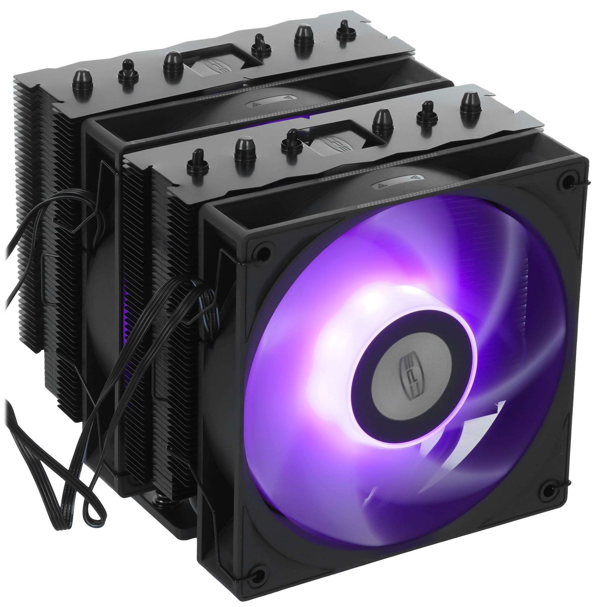 Кулер для процессора/ CPU Cooler PCCooler RT620 ARGB BK (250W, 4-pin PWM, 157mm, Al/Cu, 6x6mm, 2x120