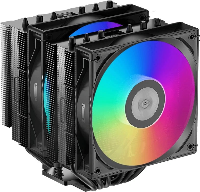 Кулер для процессора/ CPU Cooler PCCooler RT620 ARGB BK (250W, 4-pin PWM, 157mm, Al/Cu, 6x6mm, 2x120