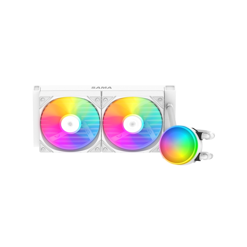 Водяное охлаждение для процессора SAMA L40 White (240mm, White, ARGB/ Fans: 2x120mm, 82.79CFM, 29dBA