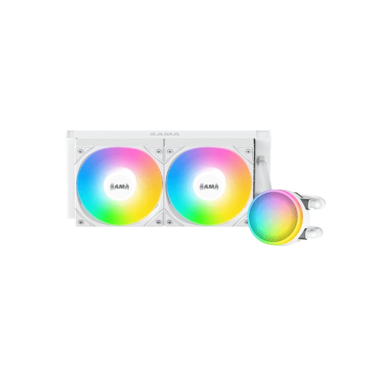 Водяное охлаждение для процессора SAMA L40 White (240mm, White, ARGB/ Fans: 2x120mm, 82.79CFM, 29dBA