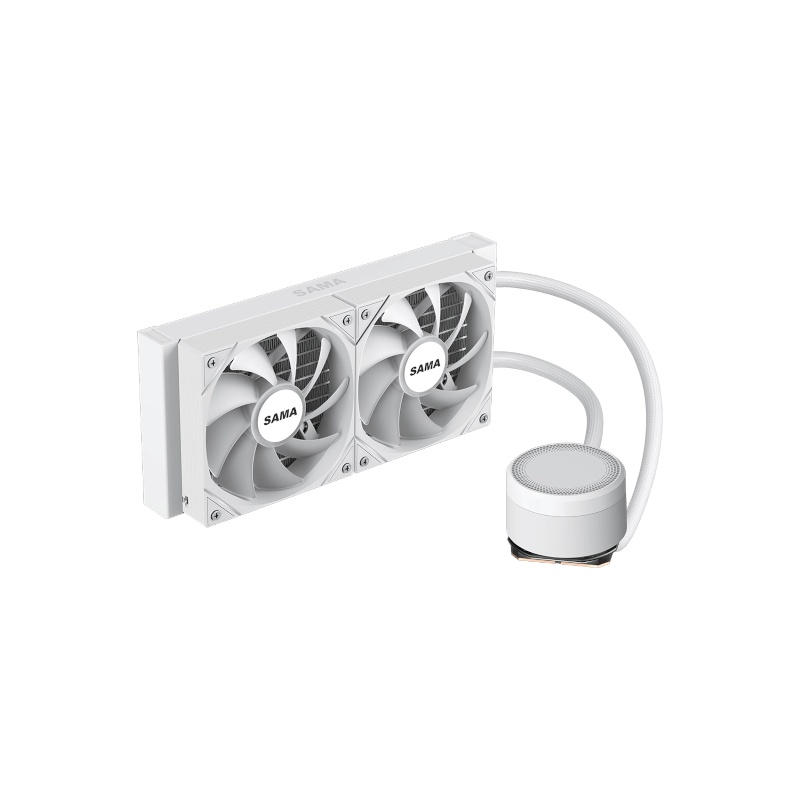 Водяное охлаждение для процессора SAMA L40 White (240mm, White, ARGB/ Fans: 2x120mm, 82.79CFM, 29dBA