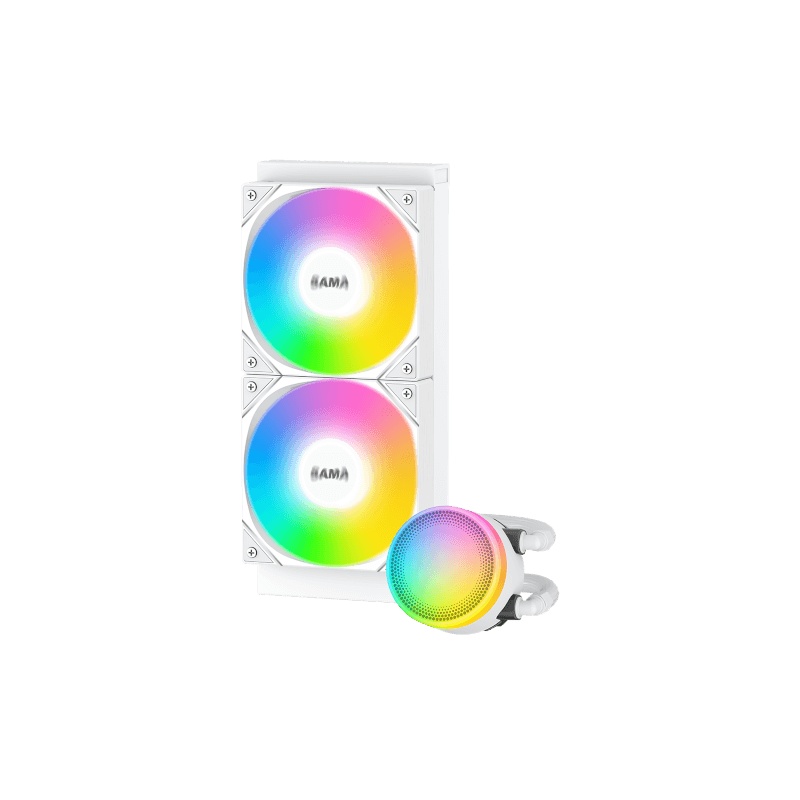 Водяное охлаждение для процессора SAMA L40 White (240mm, White, ARGB/ Fans: 2x120mm, 82.79CFM, 29dBA